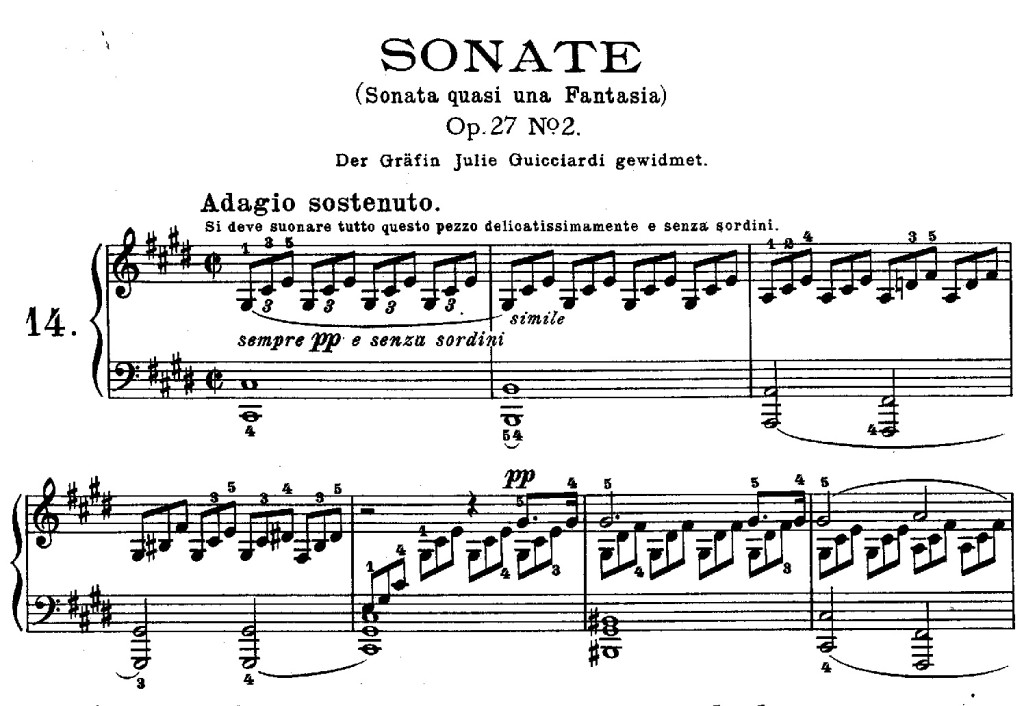 Frontespizio della sonata